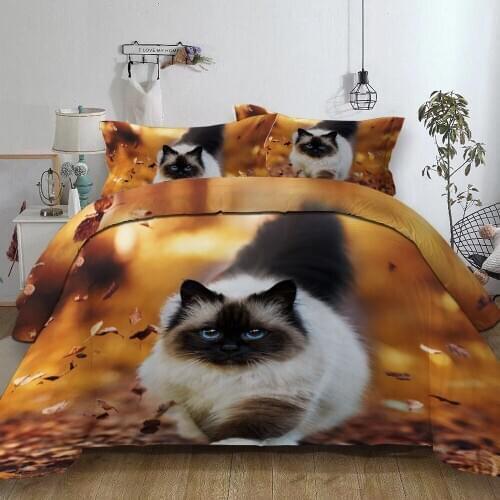 New fashion Cat series bed set comforter bedding set duvet cover set king Queen Bedclothes Quilt Cover Pillowcase Home Textiles