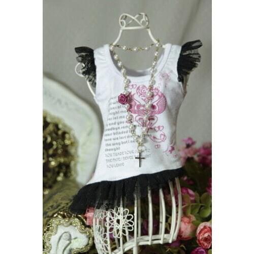 [wamami] 06# Lace White T-Shirt/Outfit 1/4 MSD DOD BJD Dollfie