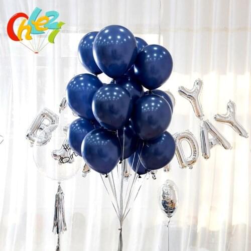 12 inch Noctilucan blue Latex Balloon 18 inch Matte Dark blue Wedding Decor Balloons Baby Birthday Party Valentines Day Decor