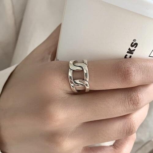 LIVVY Silver Color Geometric circle color Adjustable Ring Minimalist Fine Jewelry For Women Party Gift Adjustable