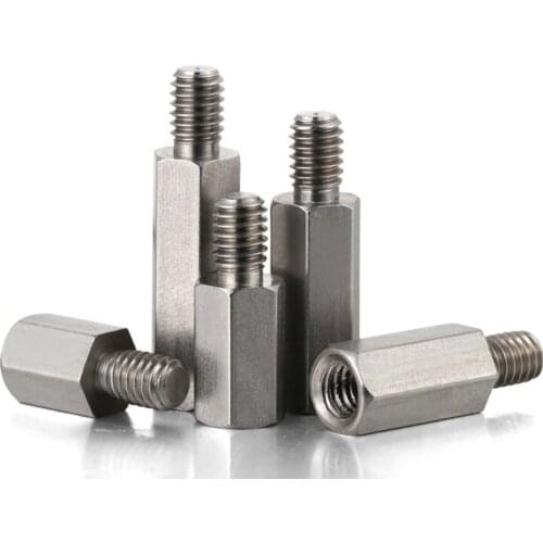 M2.5 M3 M4 M5 M6 M8 304 Stainless Steel Hex Female Standoff Pillar Stud Board Hexagon Computer PCB Motherboard Spacer Bolt