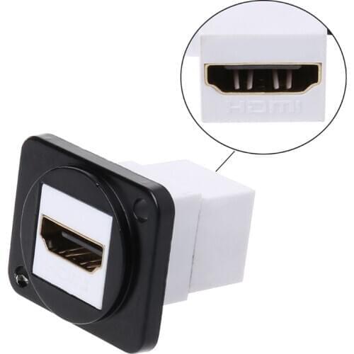 D Type Metal HDMI Connector Module Socket Female to Female Wall Panel Mount Industrial Accessories F3MA