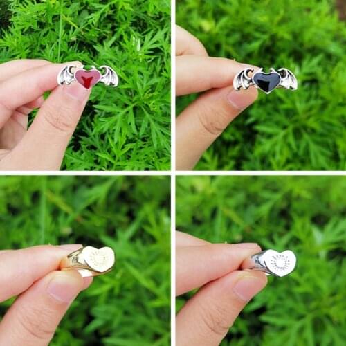 Fashion Lovely Flying Heart Rings Simple Cute Punk Alloy Knuckle Rings For Women Girls Jewelry Gift Accessories