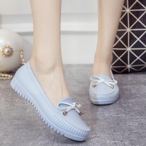 Flat Platform Bowknot Women Autumn Moccasins Slip On Tassels Genuine Leather Casual Loafers Comfortable Shoes Female gyu7
