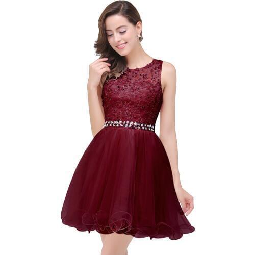 New Clearance Short Prom Dresses Vestidos De Festa Lace Appliques Dress A-Line Prom Party Special Occasion Dresses