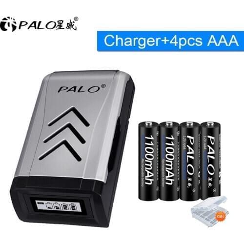 PALO 1.2V AAA Rechargeable Battery aaa Battery Ni-MH 3A rechargeable battery 3a battery for camera,toys+1.2V battery charger