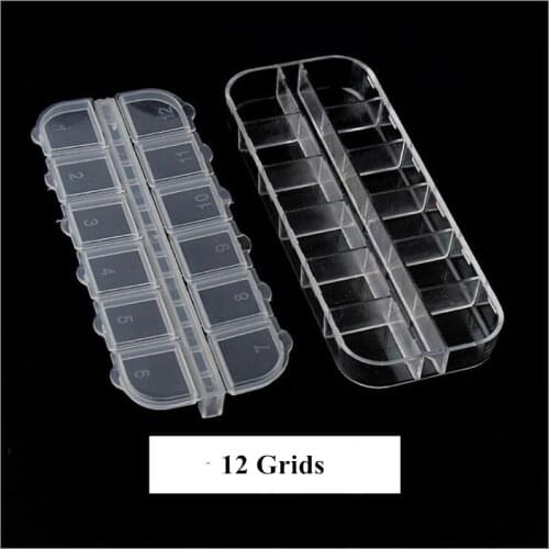 2 Sizes Empty Container Plastic Storage For Nail Rhinestone Nail Glitter Powder Empty Case Jar Plastic Clear Glitter Dust Powder