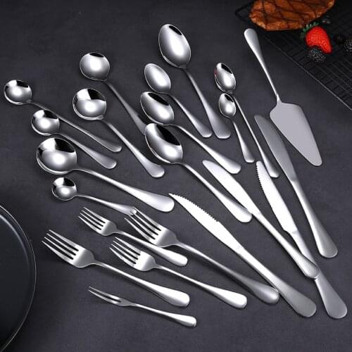 Tableware Stainless Steel Flatware Sets Steak Knives Tea Spoon Fork Dinnerware