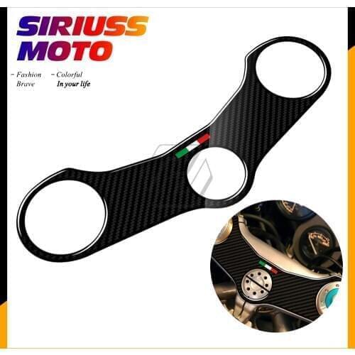 3D Carbon-look Upper Triple Yoke Protector Tank Pad Case for Ducati 748 / 916 / 996 / 998 / 1199 / 1299 Models
