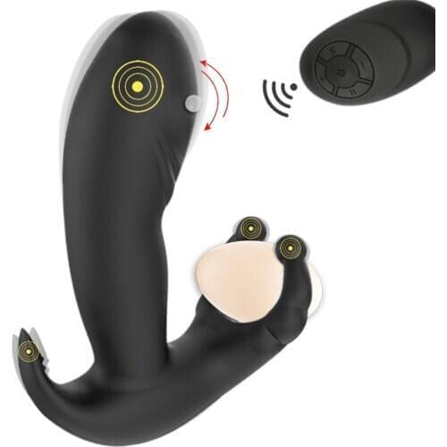 Prostate Stimulator Vibrator Gay Sex Toys Male Prostate Massager Remote Dildo Anal Plugs Silicone Wireless Vibrator Butt Plug