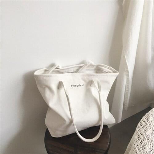 Shoulder Large Capacity shopper Female Handbags Women Canvas Tote Bag Fashion Korean Cloth Reusable Shopping Bag Casual Lady