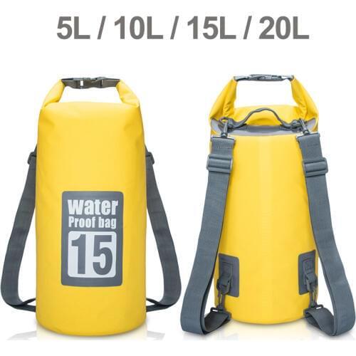 Premium Waterproof Bag Dry Sack Adjustable Shoulder Strap Perfect for Kayaking/Boating/Canoeing/Fishing/Rafting/Swimming/Camping
