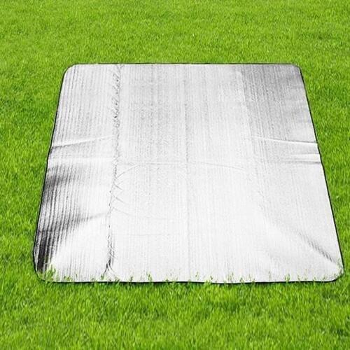 Waterproof Dual Side Aluminum Foil EVA Camping Mat Foldable Sleeping Picnic Beach Mattress Outdoor Pad