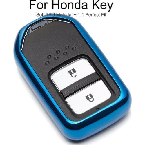 TPU Protection Car Key Cover Case Cap For Honda Civic Insight Accord Freed Fit Pcx 125 Forza Stream 2018 2019 Key Chain Ring