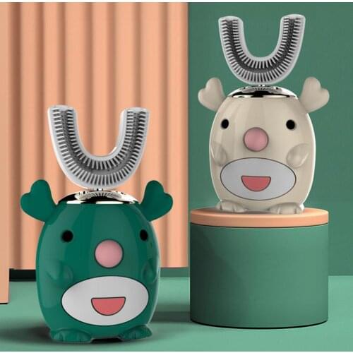 360 Degrees U Shape Tooth Brush Kids Silicone Ultrasonic Toothbrush Automatic Ultrasonic Teeth Brush Kids Electric Toothbrush
