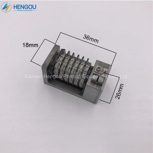 1 Piece Good Quality 4x8 Cicero Heidelberg, Windmill, Letterpress Numbering Machine 6 Digits Forward Gothic Type, No.sign