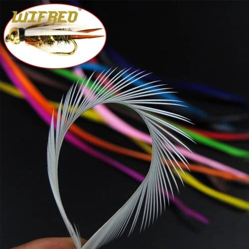 12pcs Goose Bios Feather Beadhead Prince Nymph Tail Wing Case Stone Fly Tying Material Black White Brown Red Green Red Blue