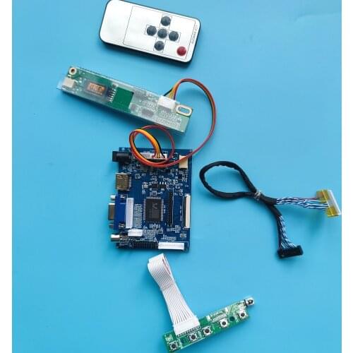2AV LCD HDMI VGA display Controller Board 30PIN LED panel kit Work For 14.1" 1280×800 B141EW02 or LP154WX4 1280×800 15.4" LCD