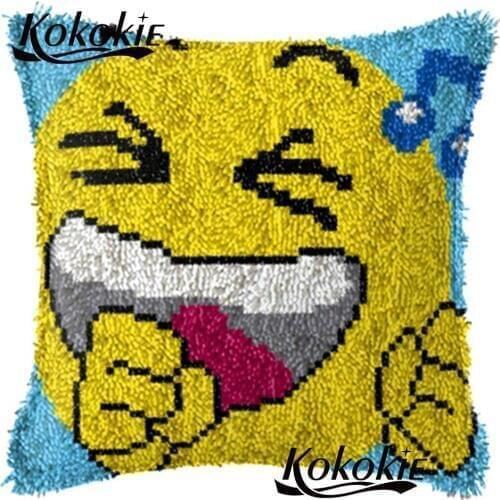 3d latch hook rug printed pillow counted cross stitch kits for embroidery carpet diy cushion Patchwork Pillowcase