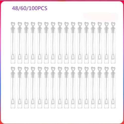 48/60/100pcs Empty Bubble Soap Bottles Wedding Birthday Party Kids Toy Baby Shower Bubbles Maker Children Outdoor Fun Bubble To