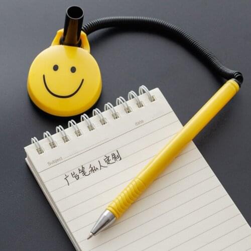 500 pcs/lot Brand New Smile Face Pen 0.5 mm Black Desk Pen Gel Ink Bank Office Front Desk Counter Pen