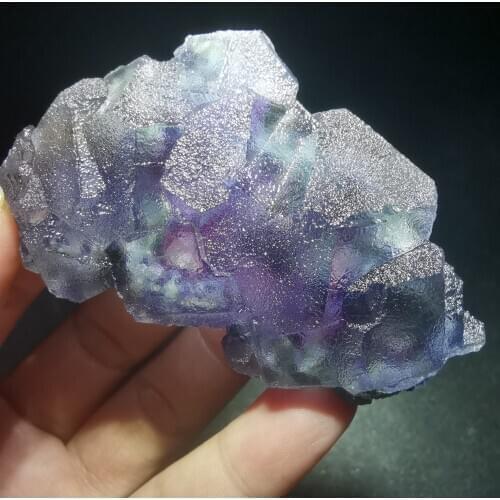 61.1gNatural dream purple fluorite mineral specimen stone meditation therapy degaussing geology teaching home decoration