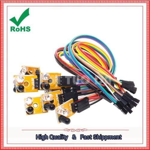 8 - way tracking obstacle module infrared detection tracking photoelectric sensor trolley black and white line recognition board