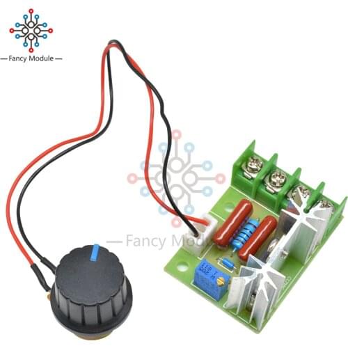 AC50-220V 2000W SCR Electric Voltage Regulator Module Voltage Transformer Switch Temperature/Motor Speed Controller Light Dimmer