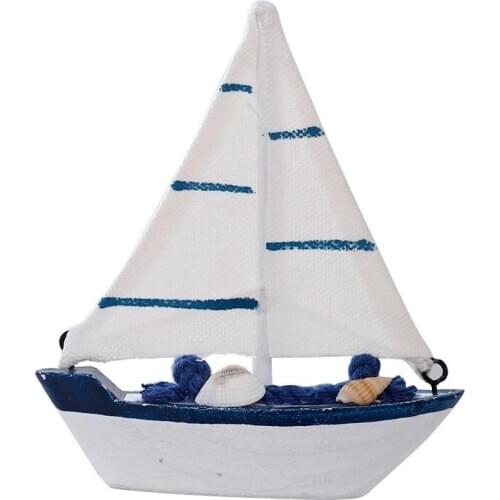 Home Decoration Accessories Solid Wood Sailing Mediterranean Style Decorations Home Decor Shooting Creative Sailing Model Crafts