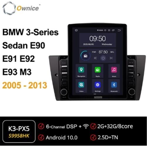 Ownice Android 10.0 ForBMW 3-Series Sedan E90 E91 E92 E93 M3 2005 2011 2012 2013 Car Radio Auto Multimedia Video Audio GPS