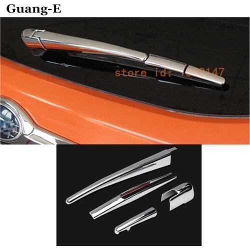 Car Detector Trims ABS Chrome Rear Glass Wiper Nozzle Frame Trim Tail Window 4pcs For Subaru Outback 2015 2016 2017 2018