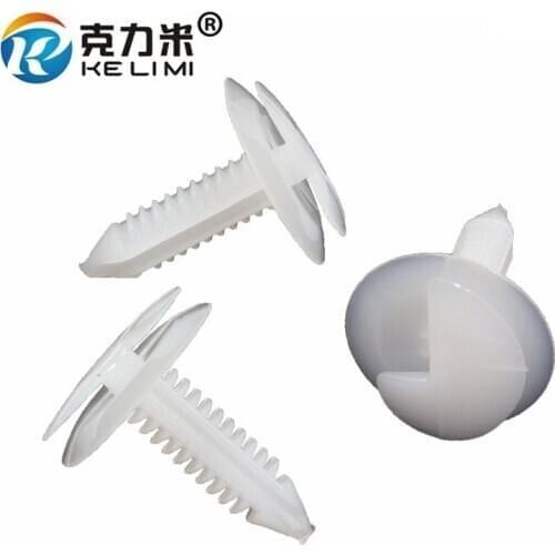 KE LI MI Car Vehicle White Plastic Retainer Rivet Push in 8mm Door Panel Trim Fastener Clip