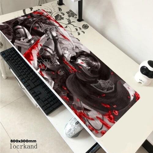 Anime Attack on Titan Mouse Pad Large Mousepad PC Gamer Computer Gaming Assesories 900x400mm Games Mats Laptop Keyboard Desk Mat