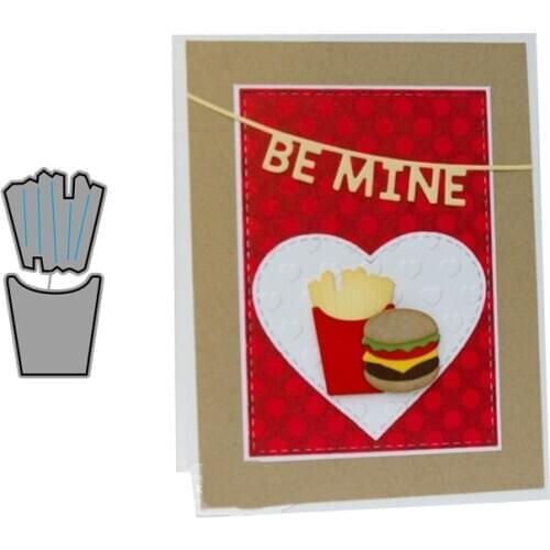 CH french fries Stitched Metal Cutting Die DIY Scrapbooking Craft Embossing Making Stencil Template