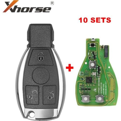 Xhorse VVDI BE Key Pro For Benz XNBZ01EN Remote Key Chip Improved Version V3.1 Can Choose Smart Key Shell 3 Button