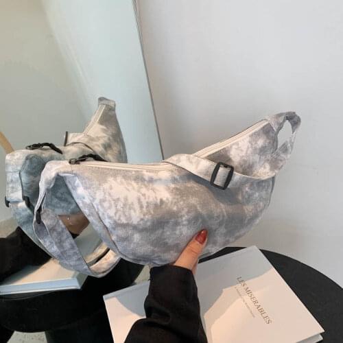 Canvas shoulder crossbody bags for women Dumpling Bag 2021 new