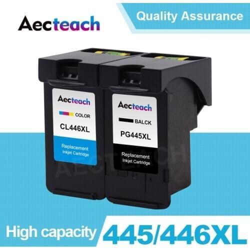 Aecteach Compatible PG 445 CL 446 XL Ink Cartridge For Canon PG445 CL446 PG-445 MX494 MG 2440 2540 2940 2540S IP445 Printer