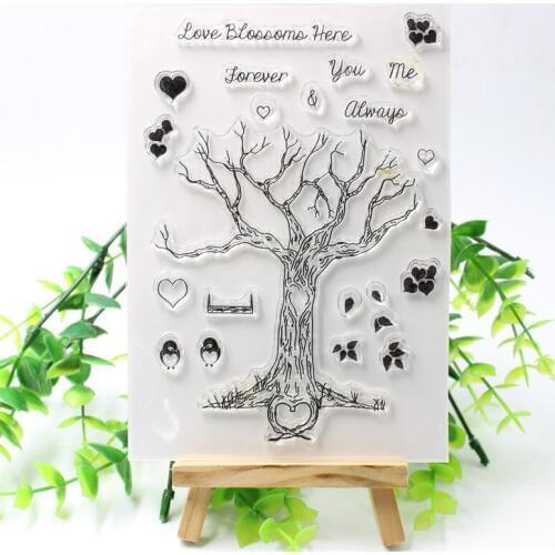 KSCRAFT Tree Transparent Clear Silicone Stamps for DIY Scrapbooking/Card Making/Kids Crafts Fun Decoration Supplies