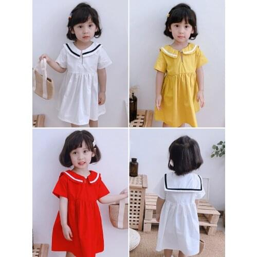 Baby Girls Summer dress 2019 New Girl Kids Casual Pleated Dresses Vestidos childrens clothing 2-8 years