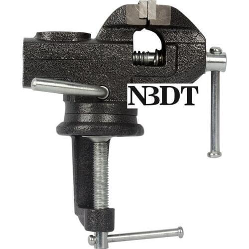 Cast Steel Woodworking Rotate 360 Degrees Work Clamp-on Table Vise Swivel Tabletop Clamp 2.5" 3"