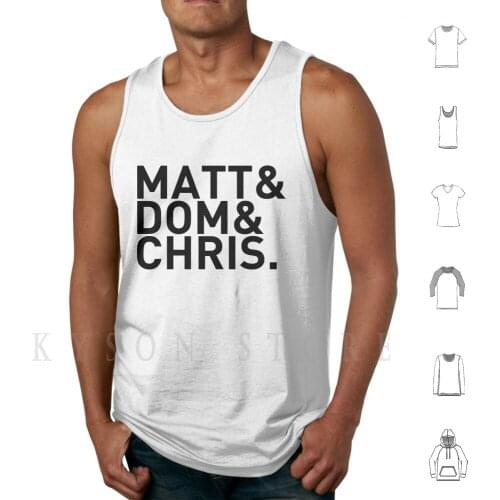 Matt&dom&chris. ( Black ) Tank Tops Vest Sleeveless Muse Band Matthew Bellamy Dominic Howard Chris Wolstenholme