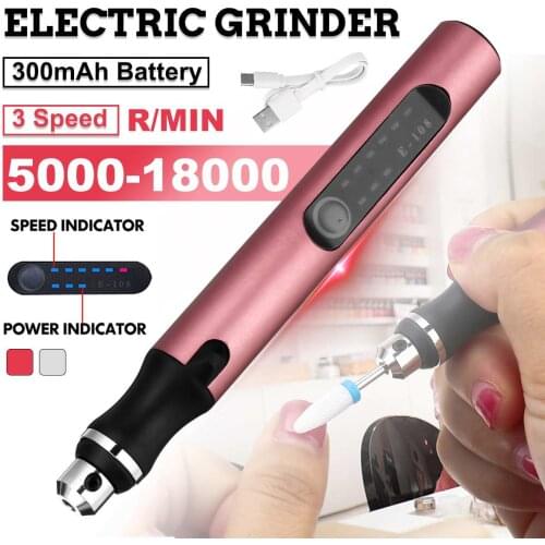 3 Gears Adjust Mini Electric Grinder Dril USB Power Engraving Carving Pen Polishing Machine DIY Rotary Tools Accessories Set