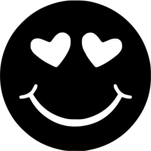 15.2X15.2CM Love Hearts Smile Face Fashion Car Window Stickers Decoraiton