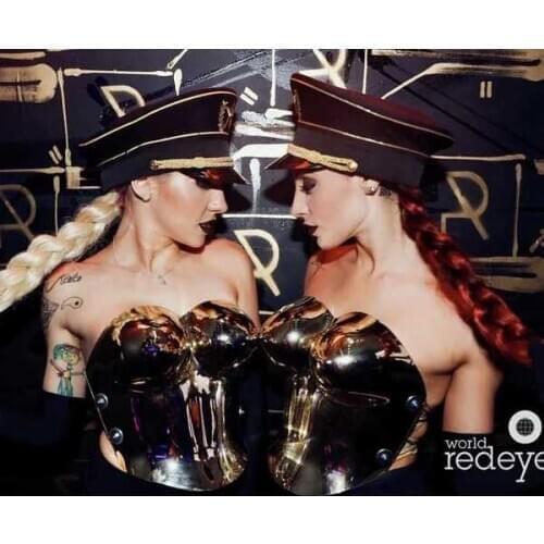 Nightclub ds armor costume Stage Sexy event Tech mirror armor bar gogo costumes