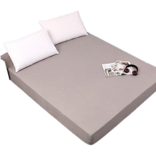 Solid Color Mattress Protector with Elastic White/black Waterproof Mattress Cover Pad Baby Fitted Sheet Protection56