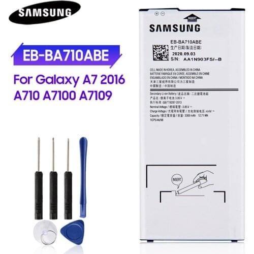 Original Phone Battery EB-BA710ABE EB-BA710ABA For Samsung GALAXY A7 2016 A7100 A7109 A710 A710F Authentic Battery 3300mAh