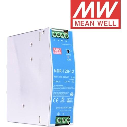 Original Mean Well NDR-120-12 meanwell DC 12V 10A 120W Single Output Industrial DIN Rail Power Supply