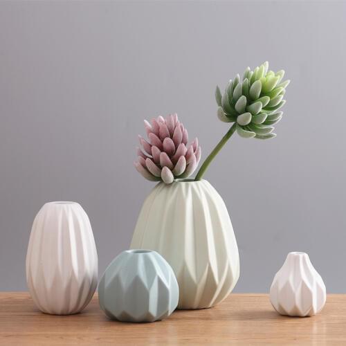 Nordic Modern Ceramic Vase Minimalist Home Furnishing Decoration Ornaments China Vasees for Flower Livingroom Office Figurines