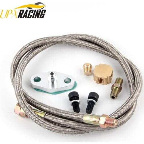 T3 T4 T3/T4 T04E T70 T66 T67 GT35 T3/60-1 GT45 Turbo Oil Feed Line 1/8 NPT 4AN