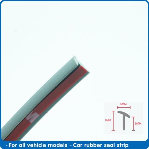 Gray Car Door seal Rubber Sealing Strip For Car rubber Seal Slanted Front bumper T Type Auto Door Seal Rubber Weatherstrip Edge